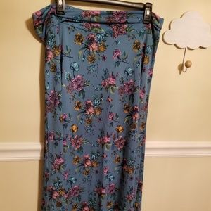 NWOT Floral Lularoe Maxi Skirt